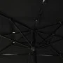 Sombrilla de 3 niveles con poste de aluminio negra 2,5x2,5 m de vidaXL, Sombrillas - Ref: Foro24-313842, Precio: 74,80 €, Des...