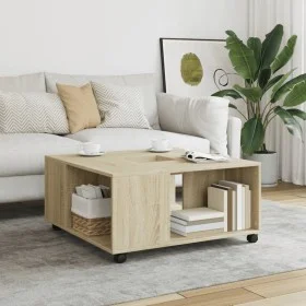 Mitteltisch aus Sonoma-Eiche-Engineered-Holz 80x80x40 cm von , Couchtisch - Ref: Foro24-853175, Preis: 78,54 €, Rabatt: %