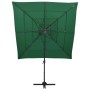 Sombrilla de 4 niveles con poste aluminio verde 250x250 cm de vidaXL, Sombrillas - Ref: Foro24-313821, Precio: 195,56 €, Desc...