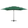 Sombrilla de 4 niveles con poste aluminio verde 250x250 cm de vidaXL, Sombrillas - Ref: Foro24-313821, Precio: 193,08 €, Desc...
