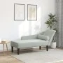 Sofá diván con cojines terciopelo gris claro de , Divanes - Ref: Foro24-4007588, Precio: 149,70 €, Descuento: %