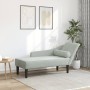 Sofá diván con cojines terciopelo gris claro de , Divanes - Ref: Foro24-4007588, Precio: 151,96 €, Descuento: %