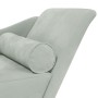 Sofá diván con cojines terciopelo gris claro de , Divanes - Ref: Foro24-4007588, Precio: 151,96 €, Descuento: %