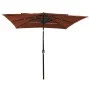 Sombrilla de 3 niveles con poste de aluminio terracota 2,5x2,5m de vidaXL, Sombrillas - Ref: Foro24-313841, Precio: 75,06 €, ...