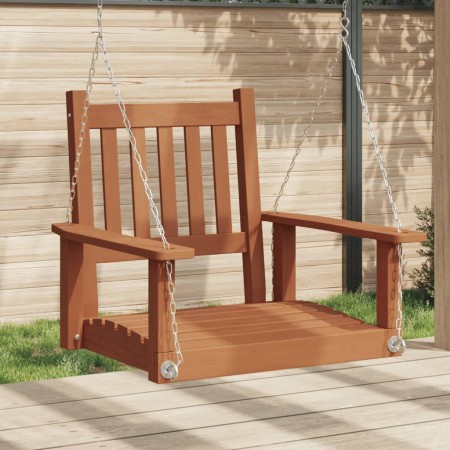 Silla columpio jardín con cadenas de metal madera abeto marrón de , Balancines de jardín - Ref: Foro24-4008975, Precio: 104,1...