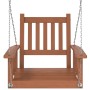 Silla columpio jardín con cadenas de metal madera abeto marrón de , Balancines de jardín - Ref: Foro24-4008975, Precio: 104,1...