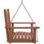 Silla columpio jardín con cadenas de metal madera abeto marrón de , Balancines de jardín - Ref: Foro24-4008975, Precio: 104,1...