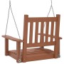 Silla columpio jardín con cadenas de metal madera abeto marrón de , Balancines de jardín - Ref: Foro24-4008975, Precio: 104,1...