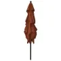 Sombrilla de 3 niveles con poste de aluminio terracota 2,5x2,5m de vidaXL, Sombrillas - Ref: Foro24-313841, Precio: 75,06 €, ...