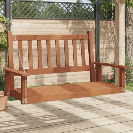 Banco columpio jardín con cadenas de metal madera abeto marrón de , Balancines de jardín - Ref: Foro24-4008977, Precio: 131,9...