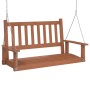 Banco columpio jardín con cadenas de metal madera abeto marrón de , Balancines de jardín - Ref: Foro24-4008977, Precio: 131,9...