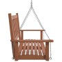 Banco columpio jardín con cadenas de metal madera abeto marrón de , Balancines de jardín - Ref: Foro24-4008977, Precio: 131,9...