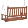 Banco columpio jardín con cadenas de metal madera abeto marrón de , Balancines de jardín - Ref: Foro24-4008977, Precio: 131,9...