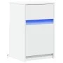 Bedside table with white engineered wood and LED lights by , Nightstands - Ref: Foro24-851998, Price: 56,13 €, Discount: %