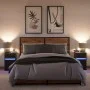 Mesitas de noche con luces LED 2 uds madera ingeniería negra de , Mesitas de noche - Ref: Foro24-852001, Precio: 102,85 €, De...