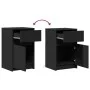 Mesitas de noche con luces LED 2 uds madera ingeniería negra de , Mesitas de noche - Ref: Foro24-852001, Precio: 102,85 €, De...