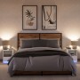 Mesitas de noche con luces LED 2 uds madera ingeniería blanca de , Mesitas de noche - Ref: Foro24-852020, Precio: 72,33 €, De...