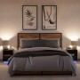 Mesitas de noche con luces LED 2 uds madera ingeniería negra de , Mesitas de noche - Ref: Foro24-852022, Precio: 72,38 €, Des...