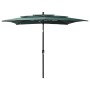 Sombrilla de 3 niveles con poste de aluminio verde 2,5x2,5 m de vidaXL, Sombrillas - Ref: Foro24-313837, Precio: 76,15 €, Des...