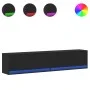 Mueble de TV de pared con LED negro 180x31x38 cm de , Muebles TV - Ref: Foro24-3307948, Precio: 168,88 €, Descuento: %