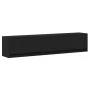 Mueble de TV de pared con LED negro 180x31x38 cm de , Muebles TV - Ref: Foro24-3307948, Precio: 168,88 €, Descuento: %