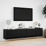 Mueble de TV de pared con LED negro 180x31x38 cm de , Muebles TV - Ref: Foro24-3307948, Precio: 168,88 €, Descuento: %