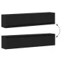 Mueble de TV de pared con LED negro 180x31x38 cm de , Muebles TV - Ref: Foro24-3307948, Precio: 168,88 €, Descuento: %
