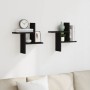 Estantes de pared 2 uds madera ingeniería negro 38x12x38 cm de , Estantes y estanterías - Ref: Foro24-853246, Precio: 22,82 €...