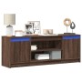 Mueble de TV LED madera ingeniería marrón roble 139,5x34x50 cm de , Muebles TV - Ref: Foro24-852200, Precio: 102,06 €, Descue...