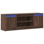 Mueble de TV LED madera ingeniería marrón roble 139,5x34x50 cm de , Muebles TV - Ref: Foro24-852200, Precio: 102,06 €, Descue...