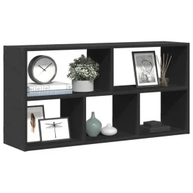 Estantería de pared madera de ingeniería negra 100x25x50 cm de , Estantes y estanterías - Ref: Foro24-853273, Precio: 54,10 €...