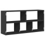 Estantería de pared madera de ingeniería negra 100x25x50 cm de , Estantes y estanterías - Ref: Foro24-853273, Precio: 55,62 €...