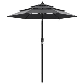 Sombrilla de 3 niveles con poste de aluminio antracita 2 m de vidaXL, Sombrillas - Ref: Foro24-313854, Precio: 48,05 €, Descu...