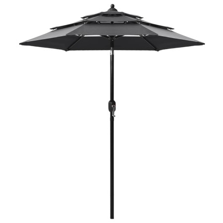 Sombrilla de 3 niveles con poste de aluminio antracita 2 m de vidaXL, Sombrillas - Ref: Foro24-313854, Precio: 48,05 €, Descu...
