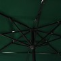 Sombrilla de 3 niveles con poste de aluminio verde 2,5x2,5 m de vidaXL, Sombrillas - Ref: Foro24-313837, Precio: 76,15 €, Des...
