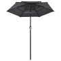 Sombrilla de 3 niveles con poste de aluminio antracita 2 m de vidaXL, Sombrillas - Ref: Foro24-313854, Precio: 48,05 €, Descu...