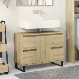 Mueble de baño madera de ingeniería roble Sonoma 80x33x60 cm de , Muebles de baño - Ref: Foro24-849684, Precio: 90,91 €, Desc...