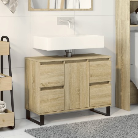 Mueble de baño madera de ingeniería roble Sonoma 80x33x60 cm de , Muebles de baño - Ref: Foro24-849684, Precio: 97,04 €, Desc...