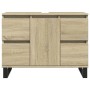 Mueble de baño madera de ingeniería roble Sonoma 80x33x60 cm de , Muebles de baño - Ref: Foro24-849684, Precio: 97,04 €, Desc...