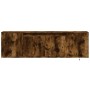 Mueble de TV de pared luces LED roble ahumado 135x31x39,5 cm de , Muebles TV - Ref: Foro24-852387, Precio: 78,13 €, Descuento: %