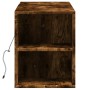 Mueble de TV de pared luces LED roble ahumado 135x31x39,5 cm de , Muebles TV - Ref: Foro24-852387, Precio: 78,13 €, Descuento: %