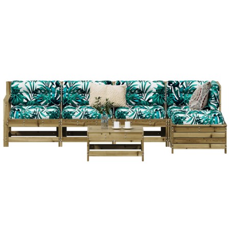 Juego de sofás de jardín 6 piezas madera de pino impregnada en Conjuntos de jardín | Comprar online en Foru.es