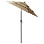 Sombrilla de 3 niveles con poste de aluminio gris taupé 2 m de vidaXL, Sombrillas - Ref: Foro24-313855, Precio: 67,46 €, Desc...