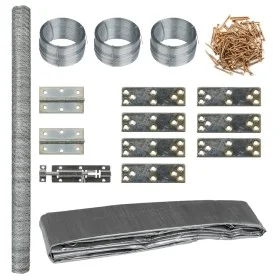 Metal chicken coop 268x100x190 cm by , Cages and habitats for small animals - Ref: Foro24-171560, Price: 72,45 €, Discount: %