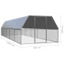 Jaula gallinero de acero galvanizado 3x10x2 m de , Jaulas y habitáculos para animales pequeños - Ref: Foro24-3278811, Precio:...