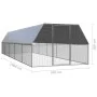 Jaula gallinero de acero galvanizado 3x10x2 m de , Jaulas y habitáculos para animales pequeños - Ref: Foro24-3278811, Precio:...