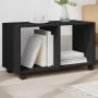 Rollschrank aus schwarzem Ingenieurholz mit Rädern, 72x33x42,5 cm. von , Seitentische - Ref: Foro24-853138, Preis: 41,56 €, R...
