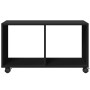 Armario con ruedas madera ingeniería negro 72x33x42,5 cm de , Mesas auxiliares - Ref: Foro24-853138, Precio: 42,20 €, Descuen...