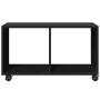 Rollschrank aus schwarzem Ingenieurholz mit Rädern, 72x33x42,5 cm. von , Seitentische - Ref: Foro24-853138, Preis: 41,56 €, R...