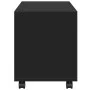 Engineered wood black wheeled cabinet 72x33x42.5 cm by , Side tables - Ref: Foro24-853138, Price: 41,56 €, Discount: %